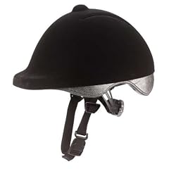 Kerbl 32711 Reithelm EasyFit, schwarz Samtoptik, Gr. S (50-56 cm)