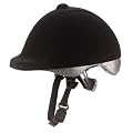 Kerbl 32711 Reithelm EasyFit, schwarz Samtoptik, Gr. S (50-56 cm)