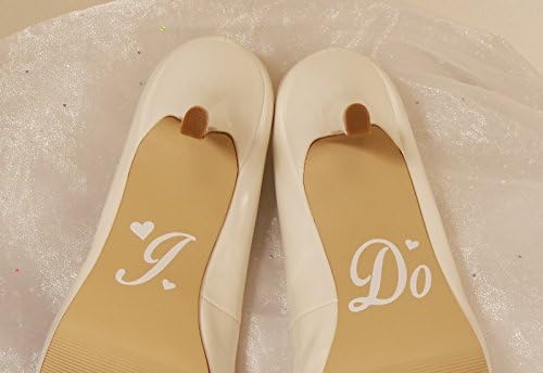I Do Wedding Shoe Decals, High Heel Decals, Shoe Decals for Wedding, Wedding Shoe Decals, Heart Shoe Decals, Vinyl Shoe Decal