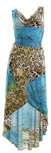 3158 NY Deal Womens Animal Print High Low Dress -Various Colors