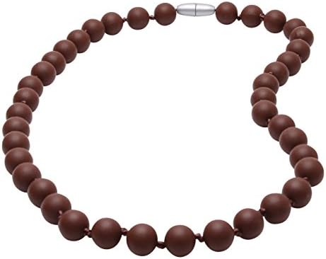 DelooaTM Silicone Baby Teething Nursing Necklace, BPA Free, Teething toy for baby, Better than Baltic Amber (Chocolate)