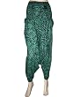 Womens Trousers, Harem Cotton Black Sea Green Capri Pant India 38" Inch India Free Shipp