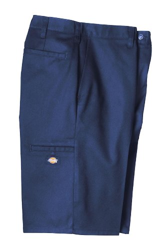 Dickies Occupational Workwear LR642NV 38 Polyester/ Cotton Relaxed Fit Men's Premium Industrial Multi-Use Pocket Short with Hidden Snap Closure, 38
