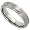 Tungsten 5.5 mm (7/32 in.) Comfort Fit Band, w/ Brushed Center & Grooved Edges (Available in Sizes 5 to 12), size 5