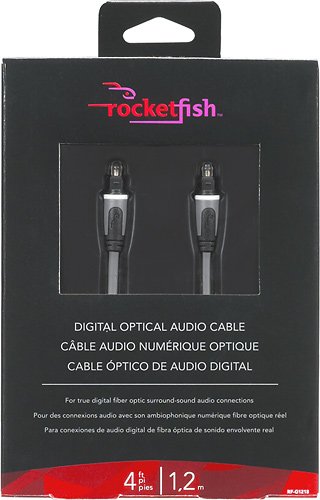 Rocketfish Digital Fiber Optic Audio Cable - 4ft (1.2M) (Bulk Pack)
