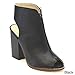 Mi.Im Nelly-01 Women's Stylish Peep Open Toe And Back Two Tone Zip Ankle Booties