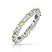Bling Jewelry Silver Simulated Peridot CZ August Eternity Birthstone Ring