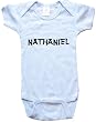 NATHANIEL / Hurry Up - Name-series - White Or Blue Onesie / Baby T-shirt