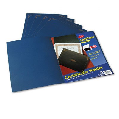ESSELTE PENDAFLEX CORP. / Linen certificate holders for 8-1/2x11 documents, dark blue w/gold accents, 5/pk / ESS29900235BGD / Sold as 1 Pack / Mfr Part # 29900235BGD \*/ Linen certificate holders for