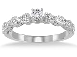 1/4 Carat Diamond Engagement Ring in 10K White Gold