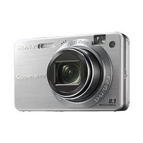 Sony CyberShot W150 Digital Camera - Silver (8.1MP, 5x Optical Zoom) 2.7" LCD