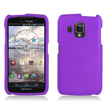 Aimo Wireless PNR930LPCLP014 Rubber Essentials Slim and Durable Rubberized Case for Pantech Perception R930 - Retail Packaging - Purple