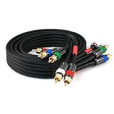 PREMIUM 50FT 5-RCA Component Video/Audio Coaxial RG-6 18AWG 75Ohm CL2 Rated C...
