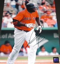 David Ortiz Autographed Boston Red Sox 8x10 Action Photo