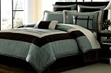 12 PC. CLASSIC SUPER BED IN A BAG COMFORTER SET W/ MATCHING PILLOWS and SHEET SET