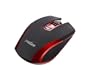 Perixx PERIMICE-712R, Souris sans fil pour ordinateur portable - 2 ans max. d'autonomie (Deux piles AA) - 2.4G - Nano Recepteur - Resolution Optiques ppp 1000/1600/2000 reglable - Interrupteur marche / arret - Rouge