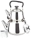 18/10 STAINLESS STEEL TURKISH SAMOVAR STYLE DOUBLE TEA KETTLE & POT