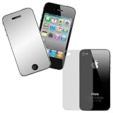 GTMax Mirror (Front/Back) LCD Screen Protector for AT&T Apple iPhone 4S / 4GS / 4G / 4 Generation