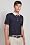 Silver Collection Short Sleeve Pique Polo with Contrast Woven Collar