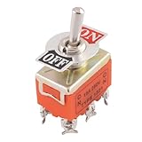 uxcell DPDT ON/ON 6 ネジ端子 トグルスイッチ 代替品 AC 250V 15A　電子部品