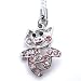 Cell Phone / Camera / MP3 Player Charm Strap Beautiful Clear Diamond Dancing Pig