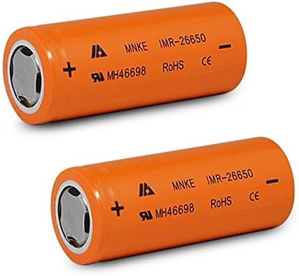 2 MNKE IMR 26650 30A 3500mAh Rechargeable High Drain Flat Top Batteries