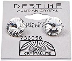 Crystallite Destine Clear Rivoli Earrings 11mm