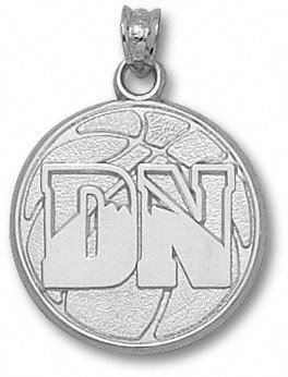 Denver Nuggets Sterling Silver Basketball 3/4'' Pendant