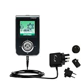 International Wall / AC Charger for the Samsung Yepp YP-T7J - Gomadic Brand w/ TipExchange Technology