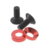 Redline Flight Crank Flush-Mount Bolt & Washer Black / Red