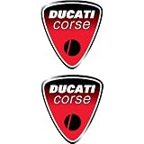 Ducati Corse Motorcycle Biker Racing Car Bumper Sticker Decal Set of 2 3.5x3 each 