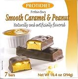 Protidiet Smooth Caramel, Peanut and Chocolate Protein Bars ( Box of 7 Bars)