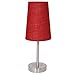 Bedside Table Lamp with Linen Lamp Shade by Light Accents Model 16270 Red / Single