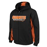 MLB San Francisco Giants Practice Zip Front Hood Thermabase Fleece, Pro Black/Pro Orange, XX-Large