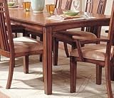 Mission Hills Leg Table In Deep Chestnut Brown Finish by Standard Furniture ....