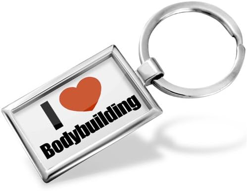 Keychain "I Love bodybuilding" - Hand Made, Key chain ring