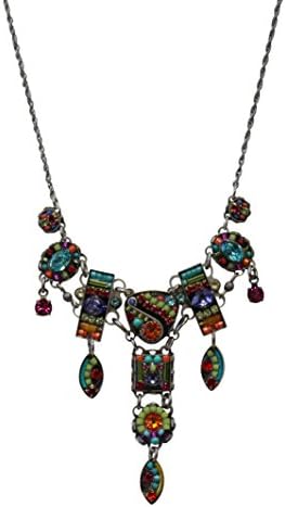 Firefly Viva Large Multi Color Swarovski Crystal Hand Crafted Necklace 87098
