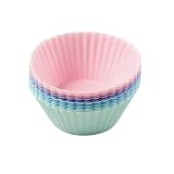 Ciroa Miniamo Pastels Set of 12 Assorted Coloured Silicone Cup Cake Cases in a Acetate Pack