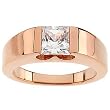 18K Rose Gold Diamond Engagement Ring Mounting - CENTER STONE NOT INCLUDED