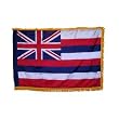 Hawaii 3x5ft Nylon Flag with Indoor Pole Hem and Fringe