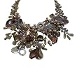AKT Monochrome Labyrinth Pearl and Crystal Necklace - Tea Rose (Water Element)