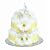 Bloomers Baby Diaper Cake Classic Yellow Gerbera Daisies 2-Tier