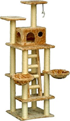 72″ CASITA – FUR Cat Condo tree Furniture Tower