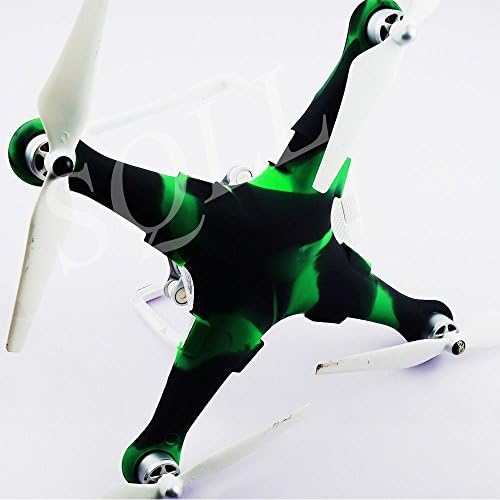 Silicone Protect Case Cover for DJI Phantom 3 Drone (Green/Black)