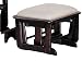 Shermag Ottoman, Espresso/Oatmeal
