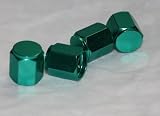 Anodized Aluminum Alloy Valve Stem Cap 4 pack Set GREEN