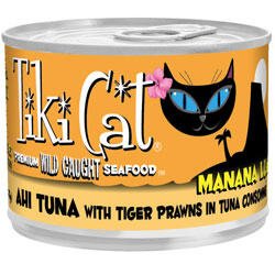 Tiki Cat Manana Grill - Ahi Tuna with Tiger Prawns In Tuna Consomme (8 6oz cans) by Tiki Cat