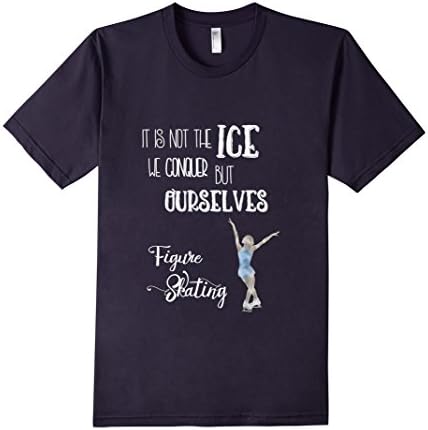Men's Inspirational Figure Ice Skating T Shirt for Figure Skaters XL Navy