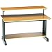Safco 1928MO Extra Wide Adjustable Height Workstation, 48w x 25d x 41-1/2h, Oak PVC Top