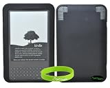CrazyOnDigital Kindle 3 3G 3rd Generation Black Skin Case Cover. Bonus wristband included